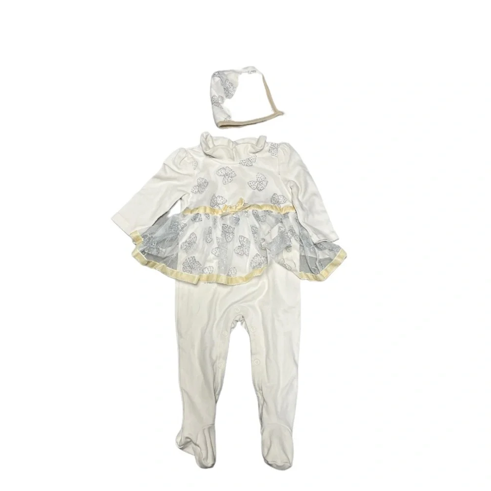 Baby girl starters cute set hat and tutu romper 12m